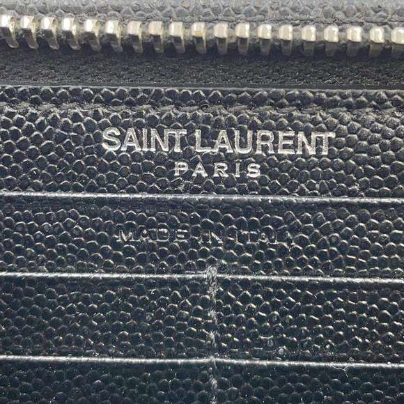 Saint Laurent Paris Long Wallet Studded Leather Black - Picture 15 of 16